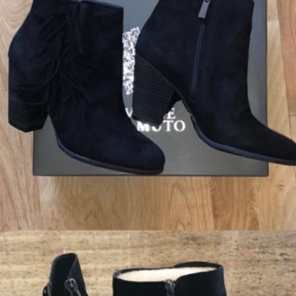 black heeled boots